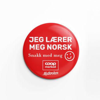 Coop Marked og Matkroken, buttons - Jeg lærer norsk -10 pkn
